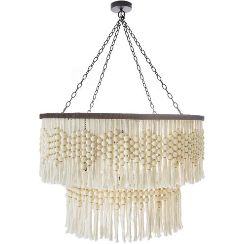 Pippa 8 Light 38 inch Ivory Chandelier Ceiling Light