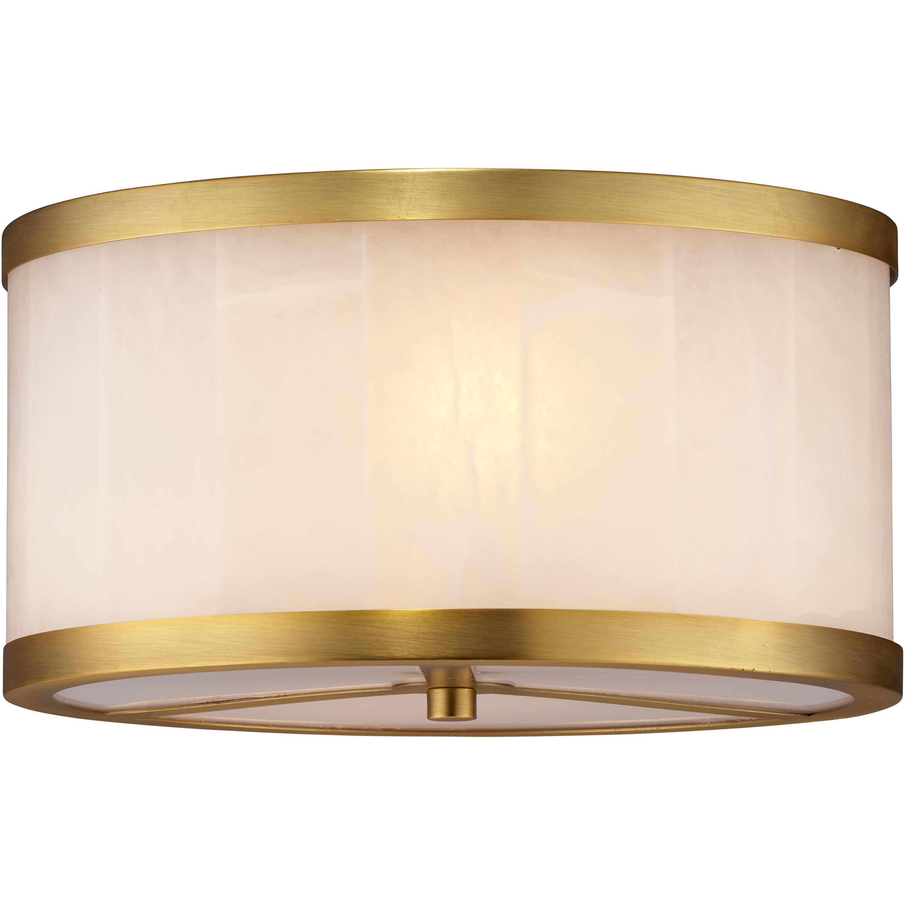 Upsala 2 Light 11.5 inch Antique Brass Flush Mount Ceiling Light, Small