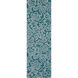 Modern Classics 96 X 30 inch Teal Rug