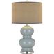 Bergamo 27 inch 150 watt Slate Blue Table Lamp Portable Light