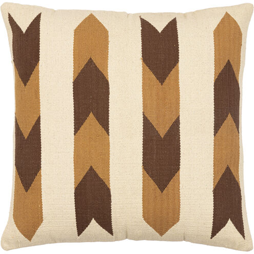 Andrea 22 inch Cream Pillow Kit in 22 x 22, Square