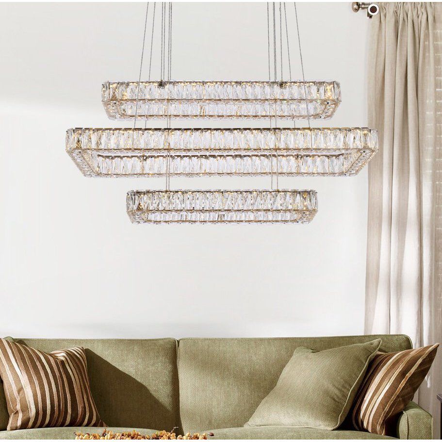 Monroe 3 Light 42 inch Gold Pendant Ceiling Light