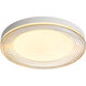 Ondulada LED 19.75 inch Sand White Flush Mount Ceiling Light in Smoky Acrylic