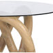 Knotty 54 X 54 inch Natural with Clear Dining Table