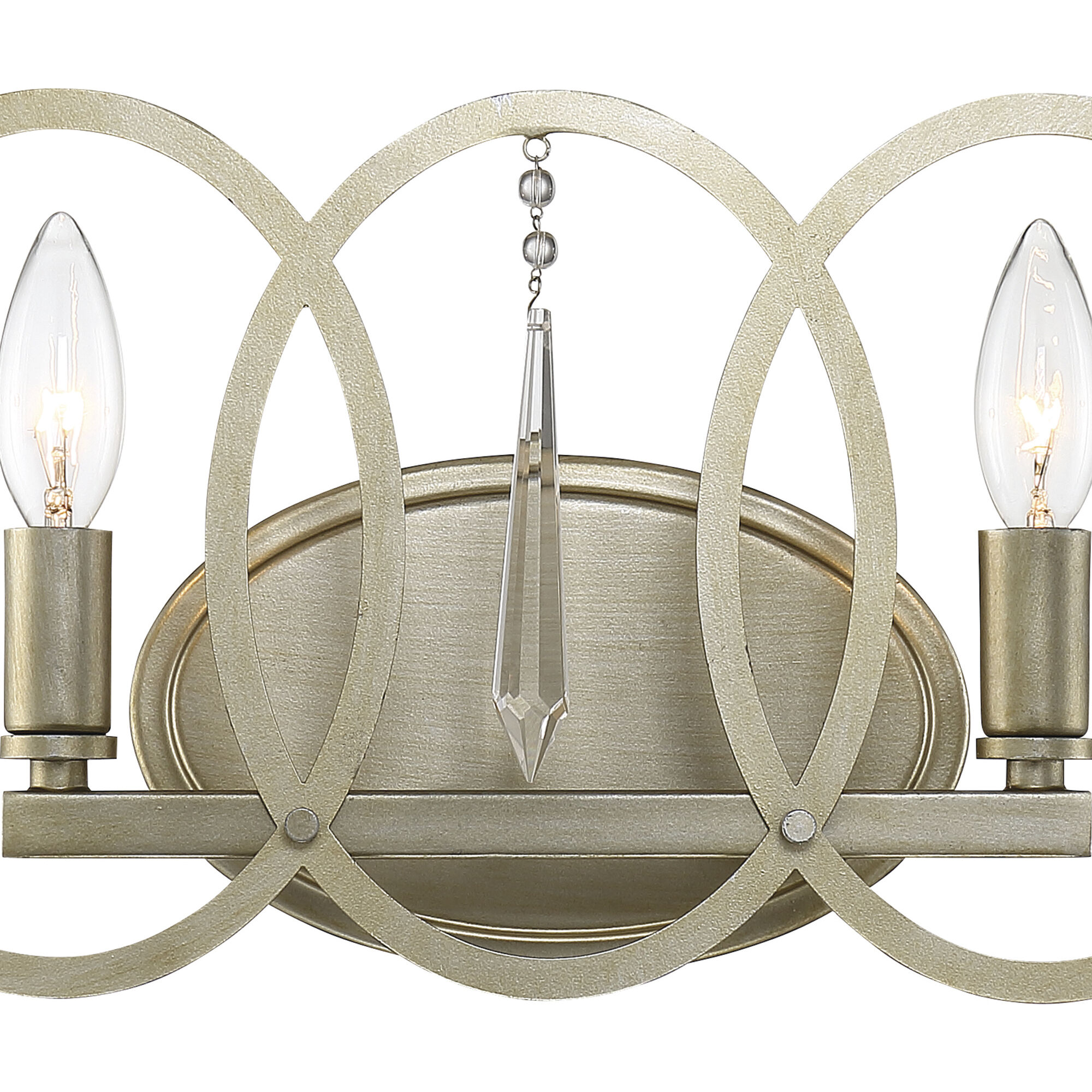 Hutton 2 Light 15.5 inch Sterling Gold Bath Bar Wall Light