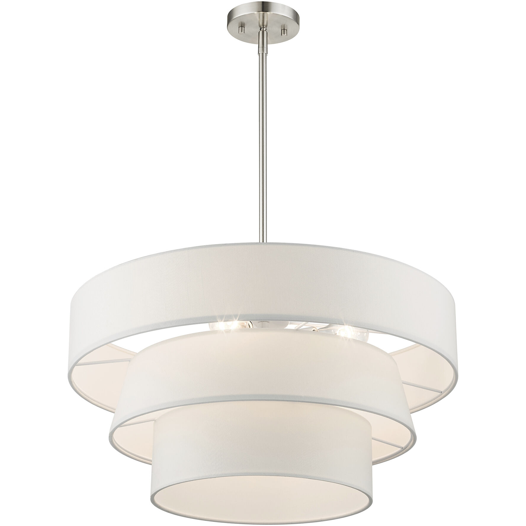 Warrenville 4 Light 23 inch Brushed Nickel Pendant Chandelier Ceiling Light