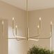 Reines 6 Light 32 inch Brushed Gold Chandelier Ceiling Light