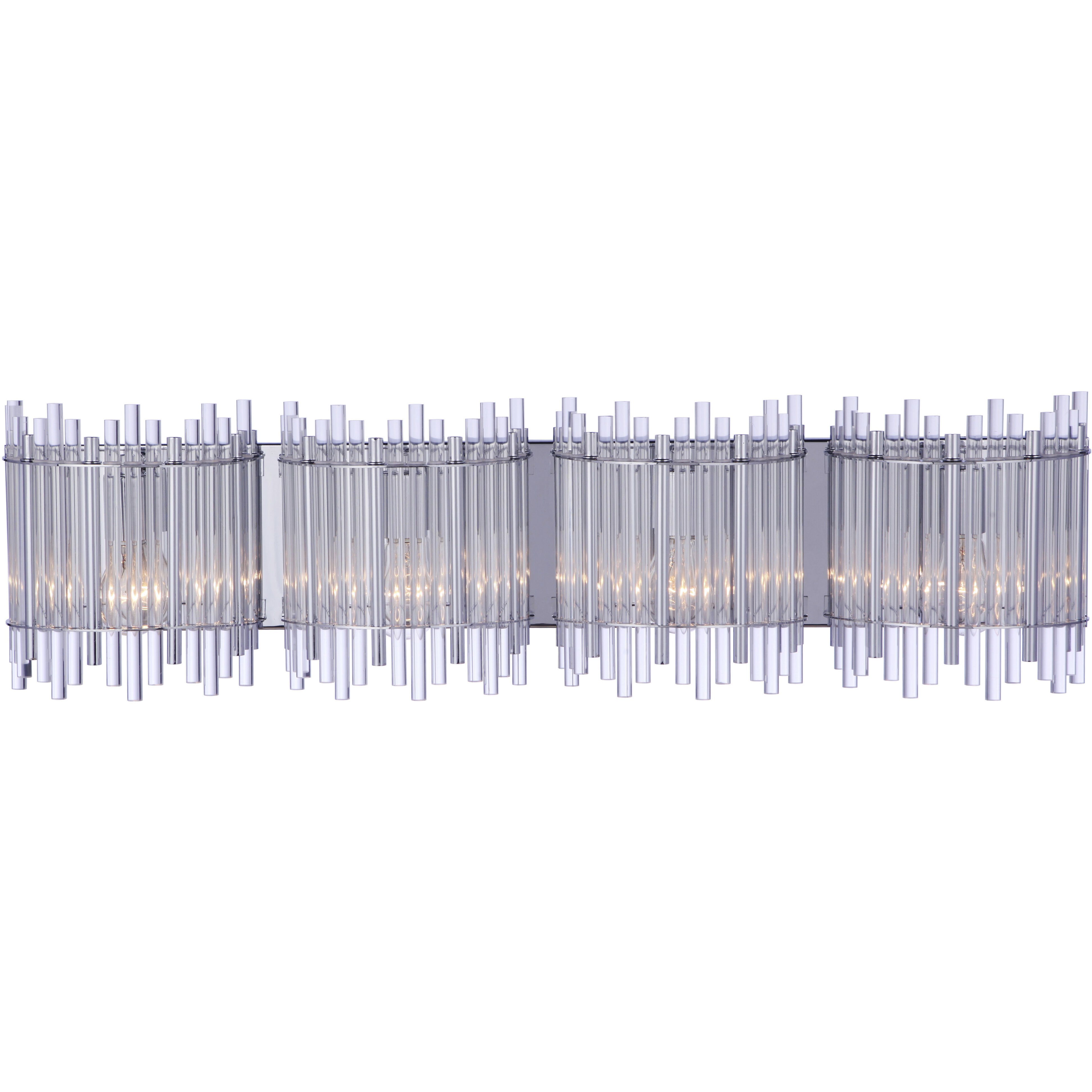 Reveal 4 Light 34.25 inch Chrome Vanity Light Wall Light