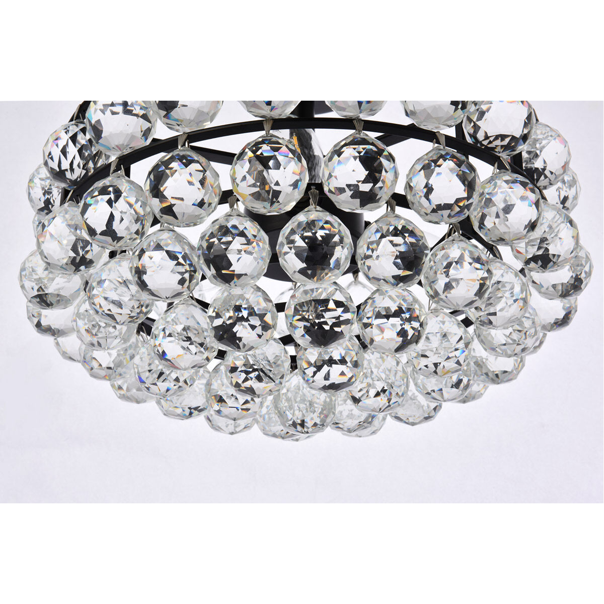 Savannah 3 Light 14 inch Black Flush Mount Ceiling Light
