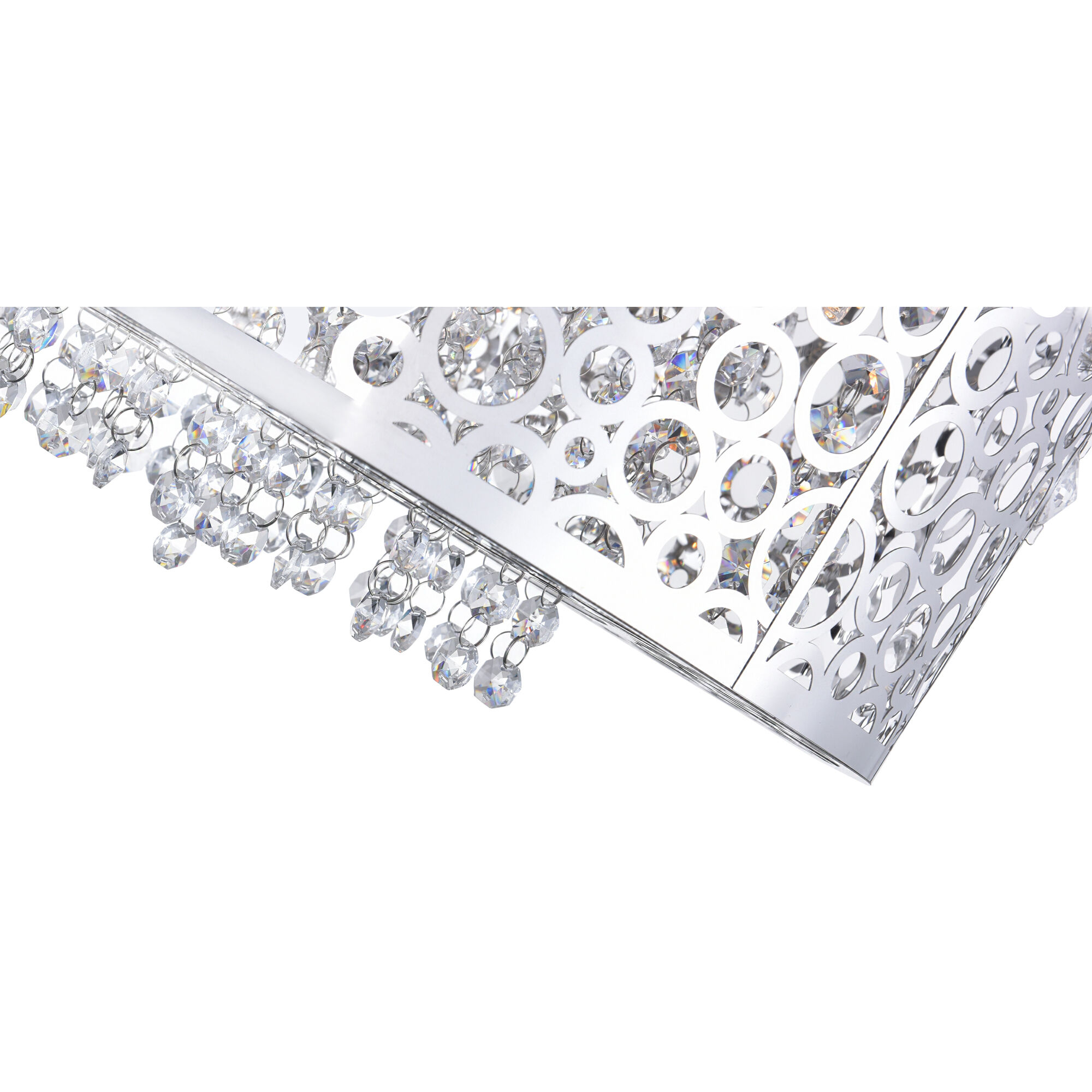 Bubbles 6 Light 16 inch Chrome Drum Shade Chandelier Ceiling Light