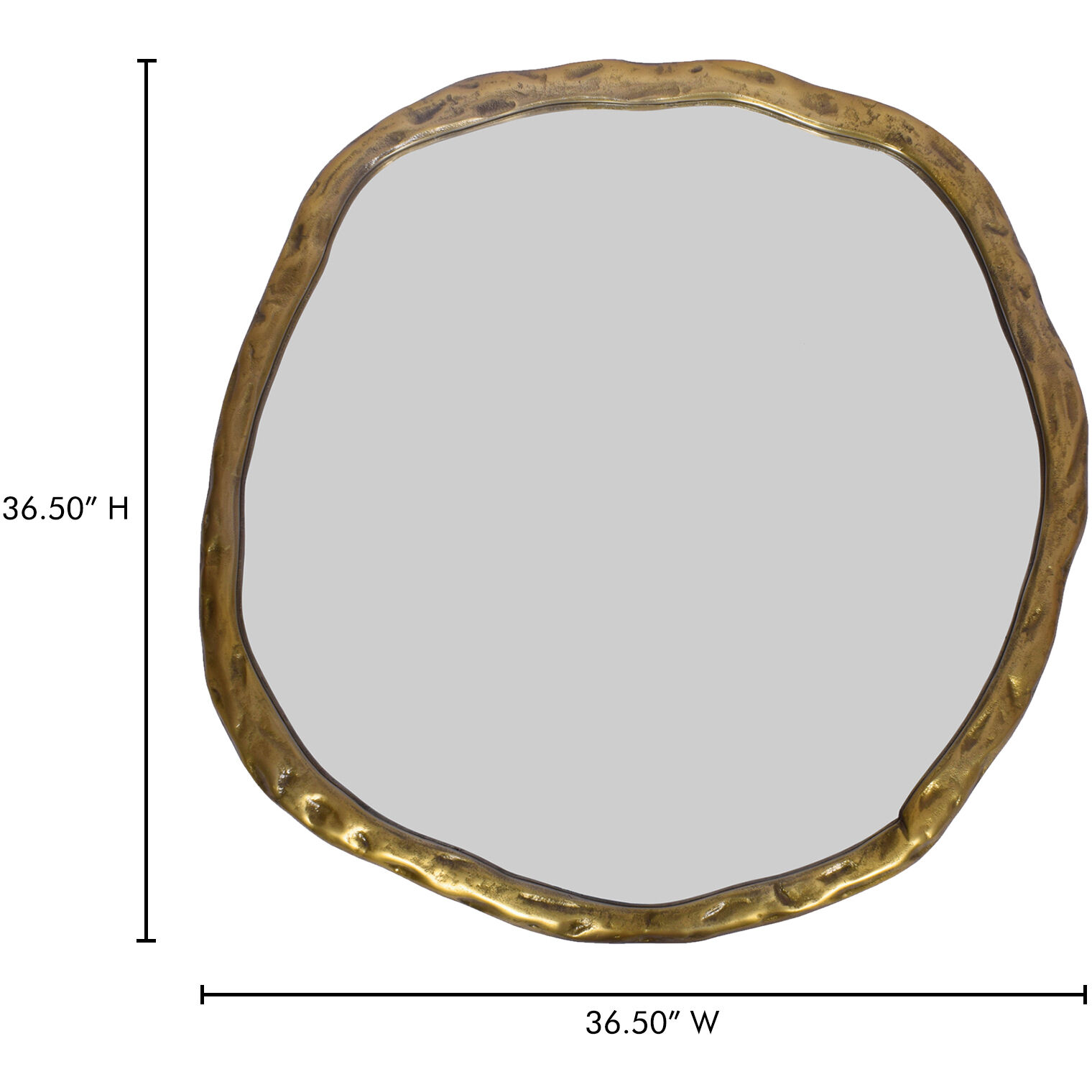Foundry 37 X 37 inch Gold Mirror, Large