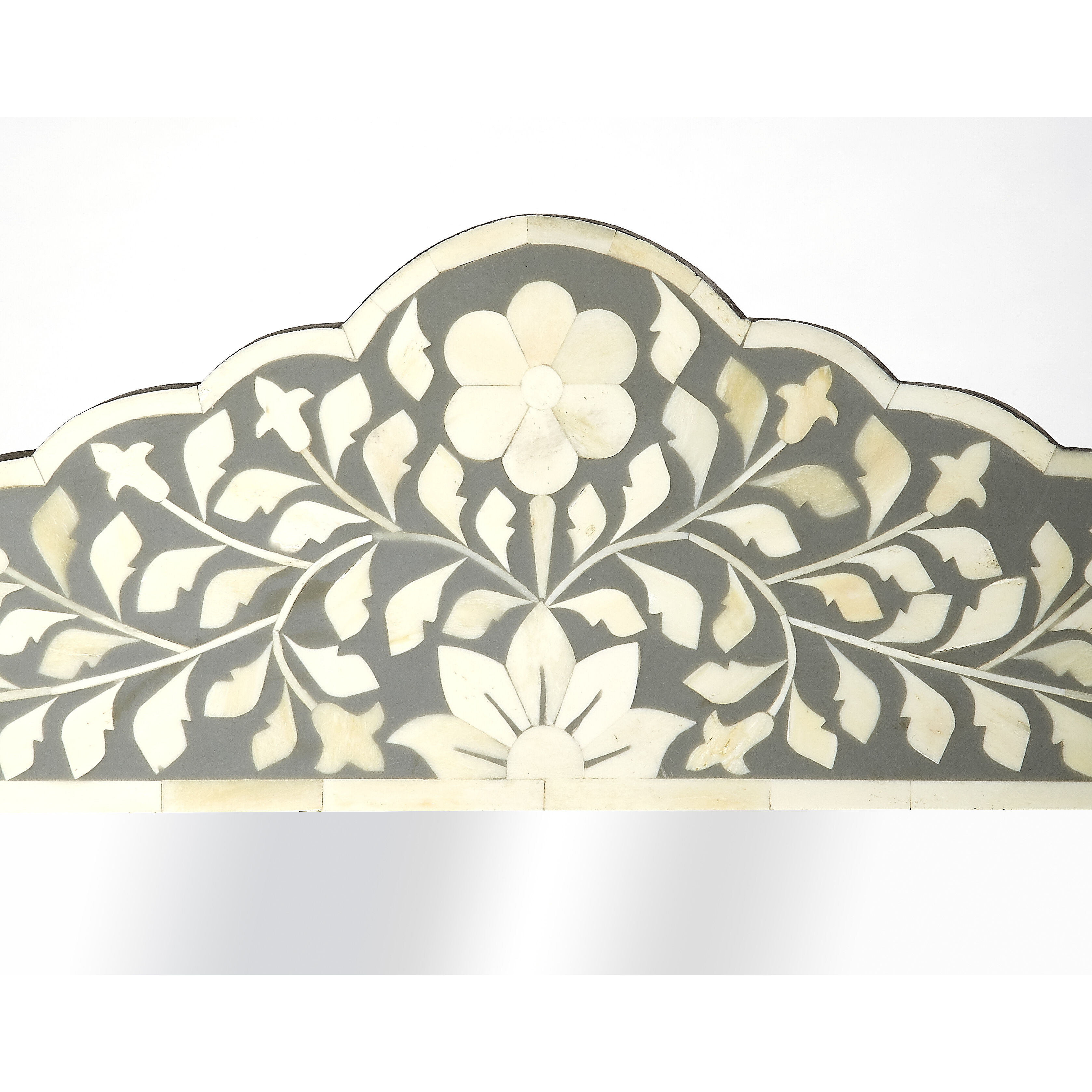 Bone Inlay Vivienne  28 X 20 inch Gray Bone Inlay Mirror
