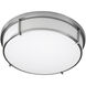 iO 2 Light 17 inch Satin Nickel Flush Mount Ceiling Light