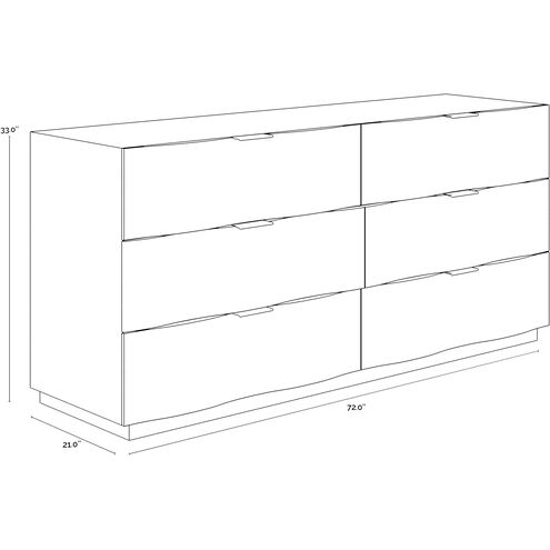 Hoyos Light Wash / Warm Brass Dresser