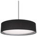 Dalton Pendant Ceiling Light in Black, Textured Linen Shade