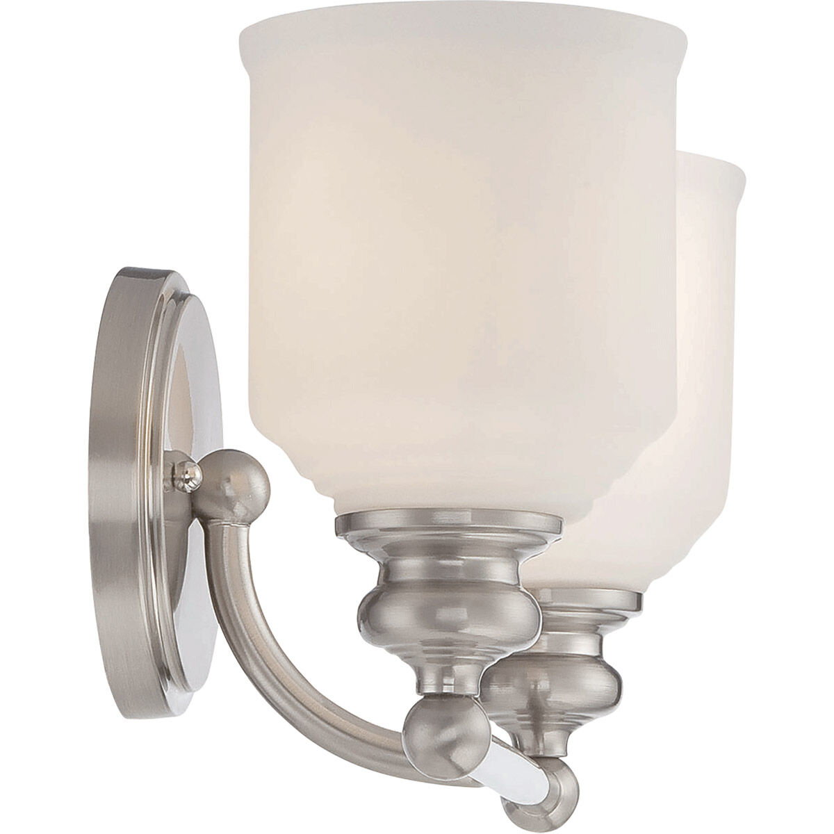 Melrose 2 Light 14 inch Satin Nickel Bathroom Vanity Light Wall Light, Essentials
