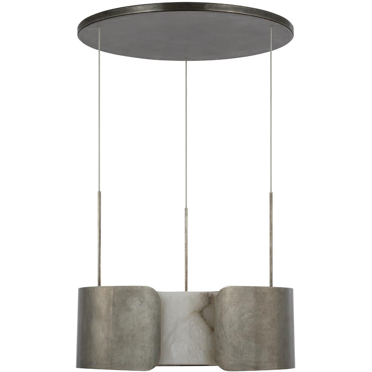 Anne-Marie Barton Armise LED 27.5 inch Mottled Pewter Drum Chandelier Ceiling Light