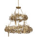 Aviary 12 Light 43.25 inch Swedish Gold Two-Tier Chandelier Ceiling Light