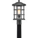 Crusade 1 Light 17 inch Earth Black Outdoor Post Lantern