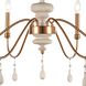 French Connection 6 Light 38 inch Satin Brass Chandelier Ceiling Light