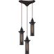 Fulton 3 Light 10 inch Oil Rubbed Bronze Mini Pendant Ceiling Light
