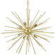 Tribeca 9 Light 34 inch Soft Gold with Polished Brass Accents Foyer Pendant Chandelier Ceiling Light