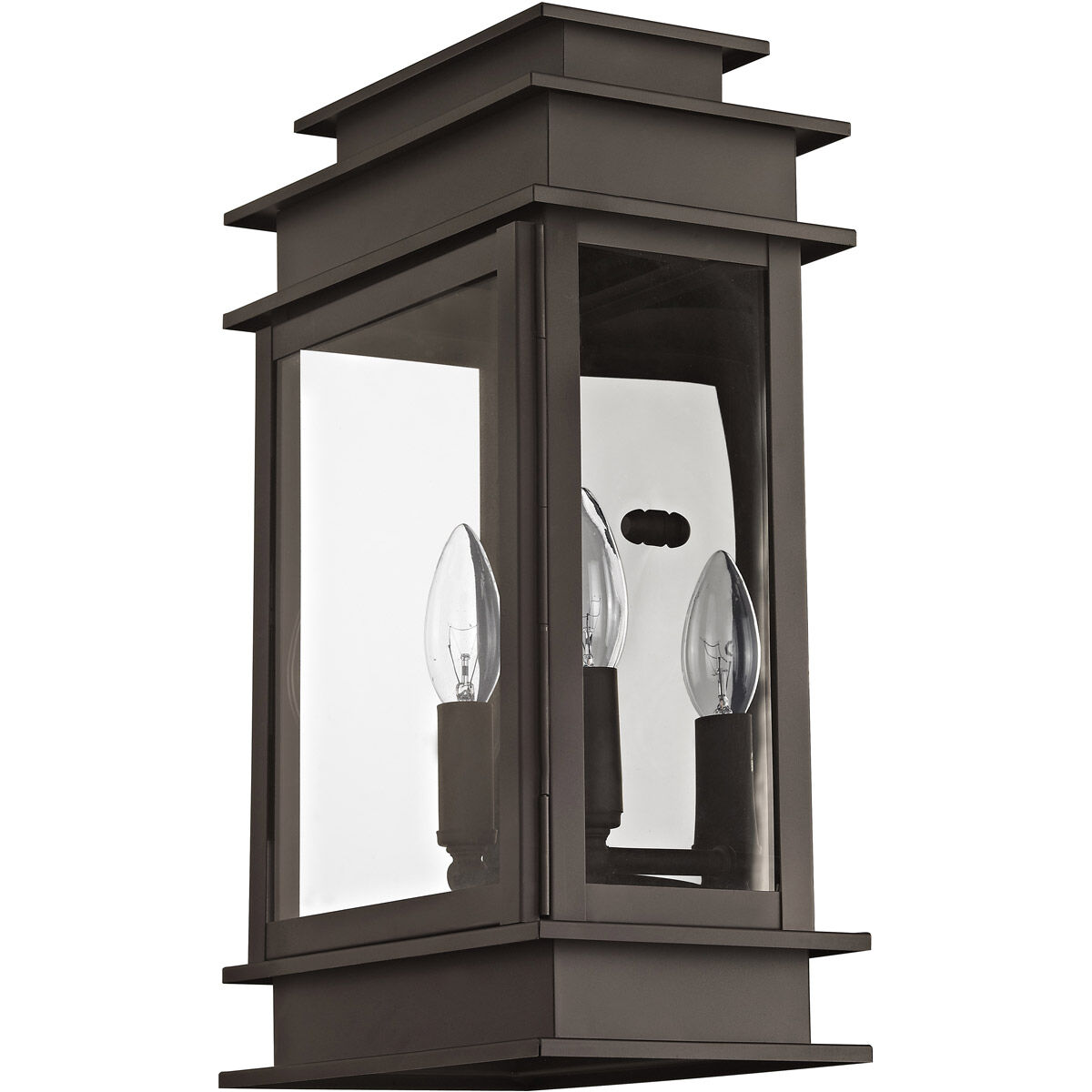 Princeton 2 Light 15 inch Bronze Outdoor Wall Lantern