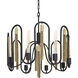 Darden 8 Light 24 inch Matte Black/Antique Gold Pendant Ceiling Light