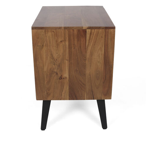 Asther 22 X 20 inch Natural and Black Bedside Table
