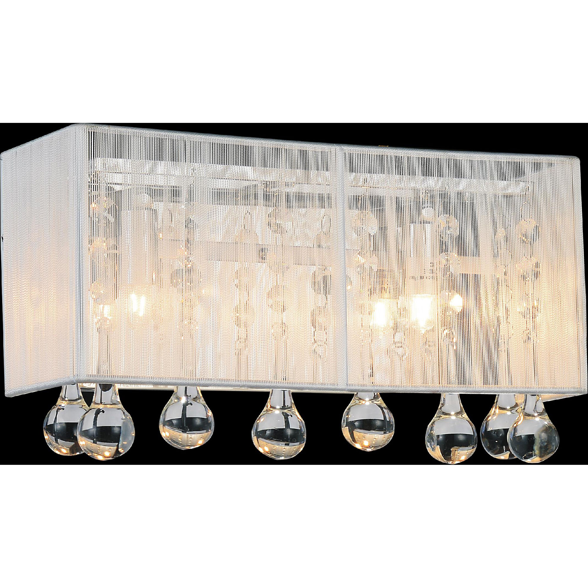 Water Drop 3 Light 18 inch Chrome Vanity Light Wall Light