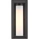 Smyth 1 Light 14 inch Natural Black Outdoor Wall Mount in Opal Glass