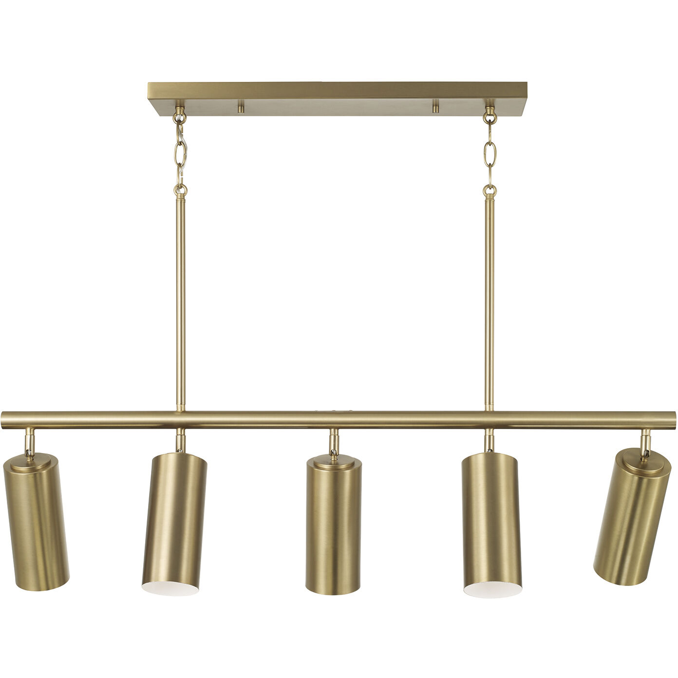 Robbie 5 Light 40 inch Aged Brass Island Light Ceiling Light