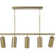 Robbie 5 Light 40 inch Aged Brass Island Light Ceiling Light