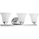 Adorn 3 Light 22 inch Polished Chrome Bath Vanity Wall Light in Etched