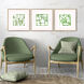 Minimal Moments Green and Multi and White Framed Art