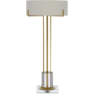 Winsland 32 inch 9 watt Polished Brass/Clear Table Lamp Portable Light