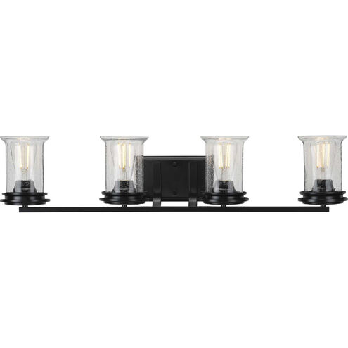 Winslett 4 Light 33 inch Matte Black Bath Vanity Wall Light