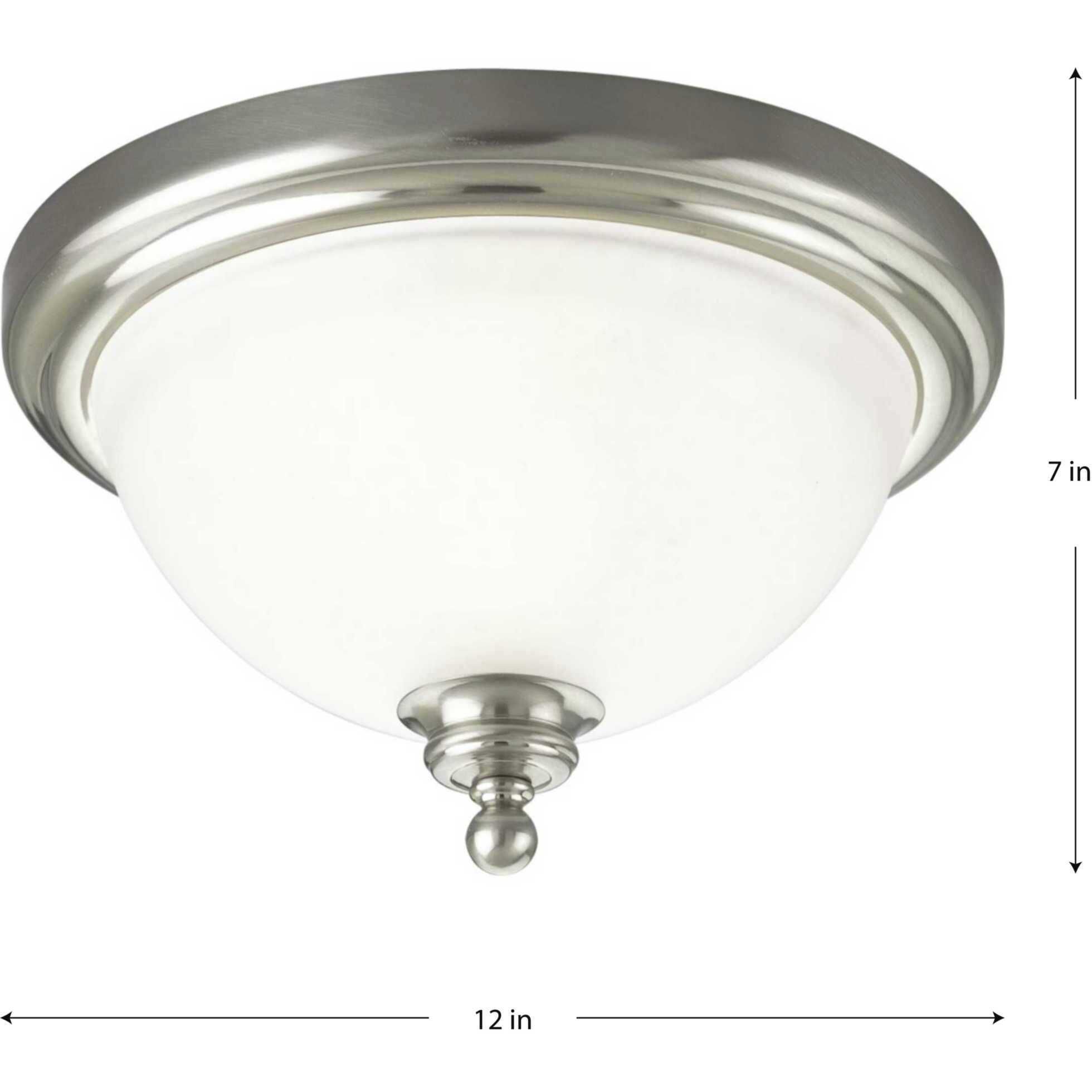 Beacher 1 Light 12 inch Brushed Nickel Flush Mount Ceiling Light