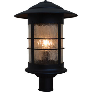 Newport 1 Light 20 inch Rustic Brown Post Mount in Frosted