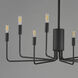 Abner 8 Light 32 inch Black Chandelier Ceiling Light