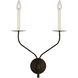 Ian K. Fowler Belfair LED 14.5 inch Aged Iron Double Sconce Wall Light, Large