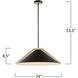 Baltic LED 24 inch Black and Brushed Brass Pendant Ceiling Light
