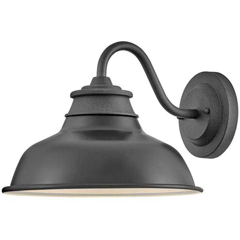 Wallace Outdoor Barn Light in Aged Zinc, Gooseneck