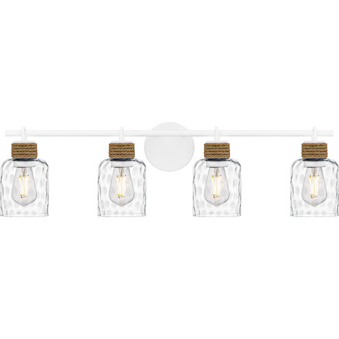 Quoizel Baltic 4 Light 33.75 inch Matte White Bath Light Wall Light, Large BTC8634W - Open Box