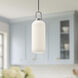 Alora Mood Soji 1 Light 5.13 inch Brushed Nickel/Opal Matte Glass Pendant Ceiling Light in Matte Opal Glass