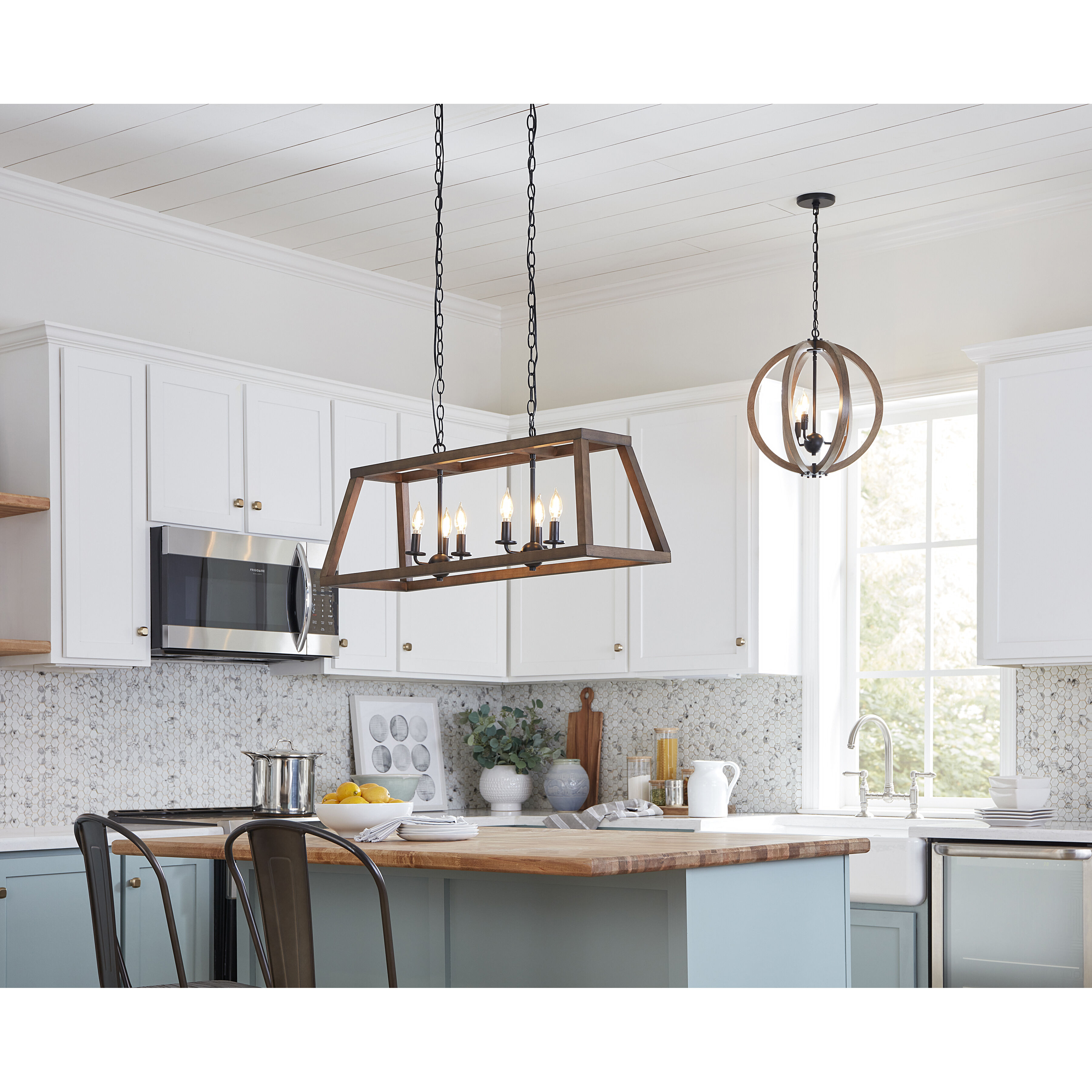 Barrow 3 Light 18 inch Brown with Matte Black Chandelier Ceiling Light