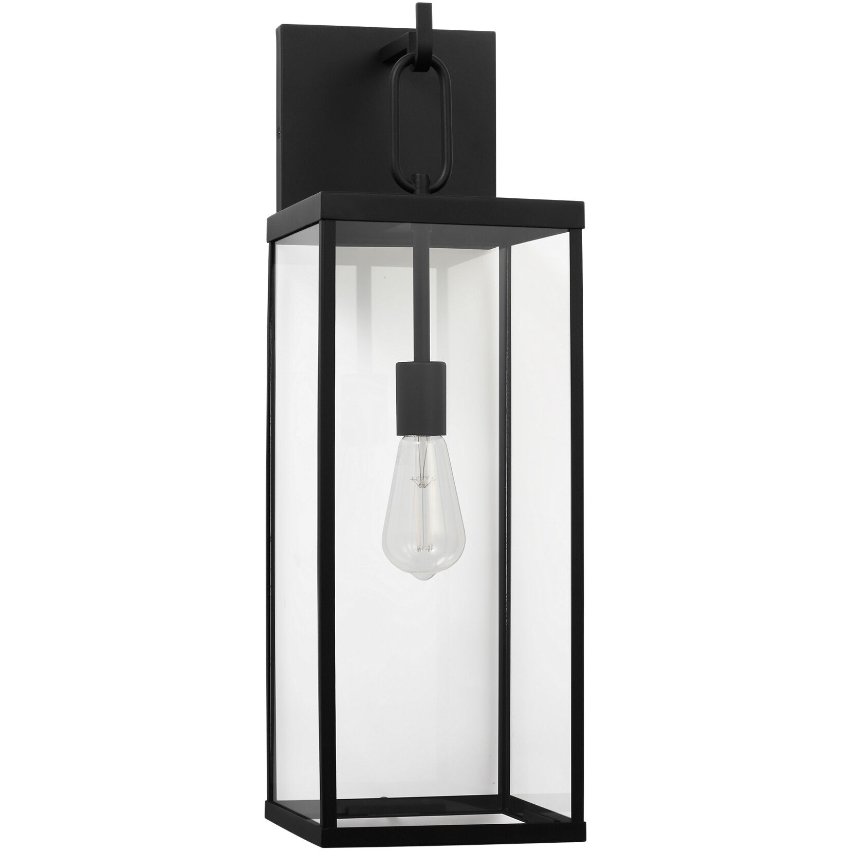 Rox LED Textured Black Outdoor Wall Lantern