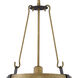 Cartwright LED 15 inch Rustic Brass with Oil Rubbed Bronze Indoor Chandelier Ceiling Light