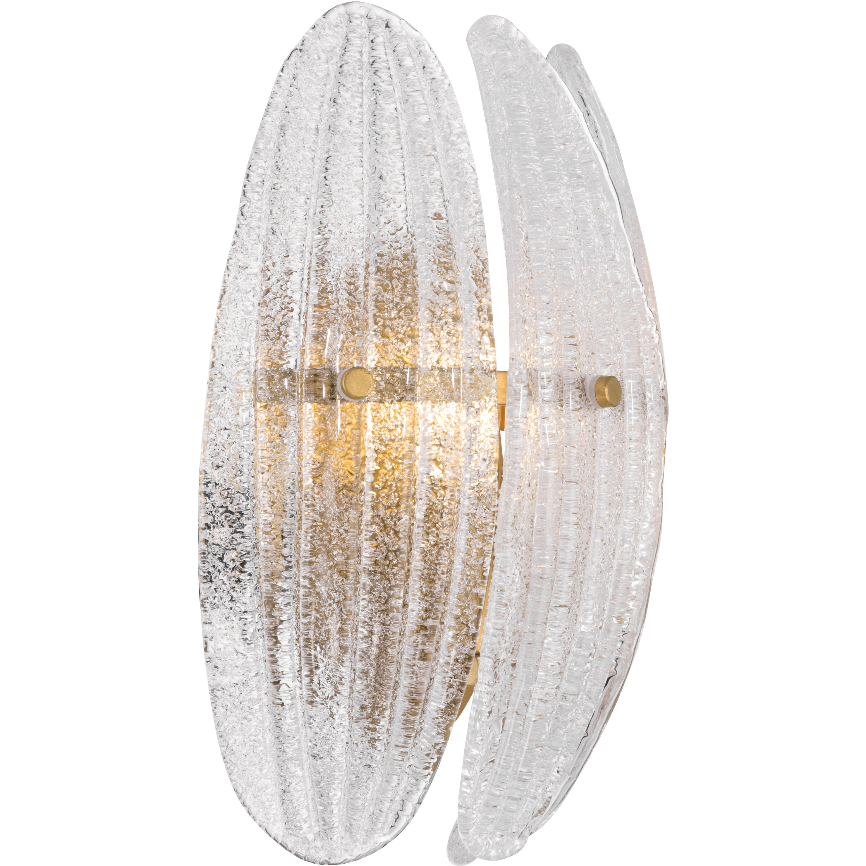 Marclaire 1 Light 9.25 inch Legacy Brass Wall Sconce Wall Light in Clear Textured Handmade Glass