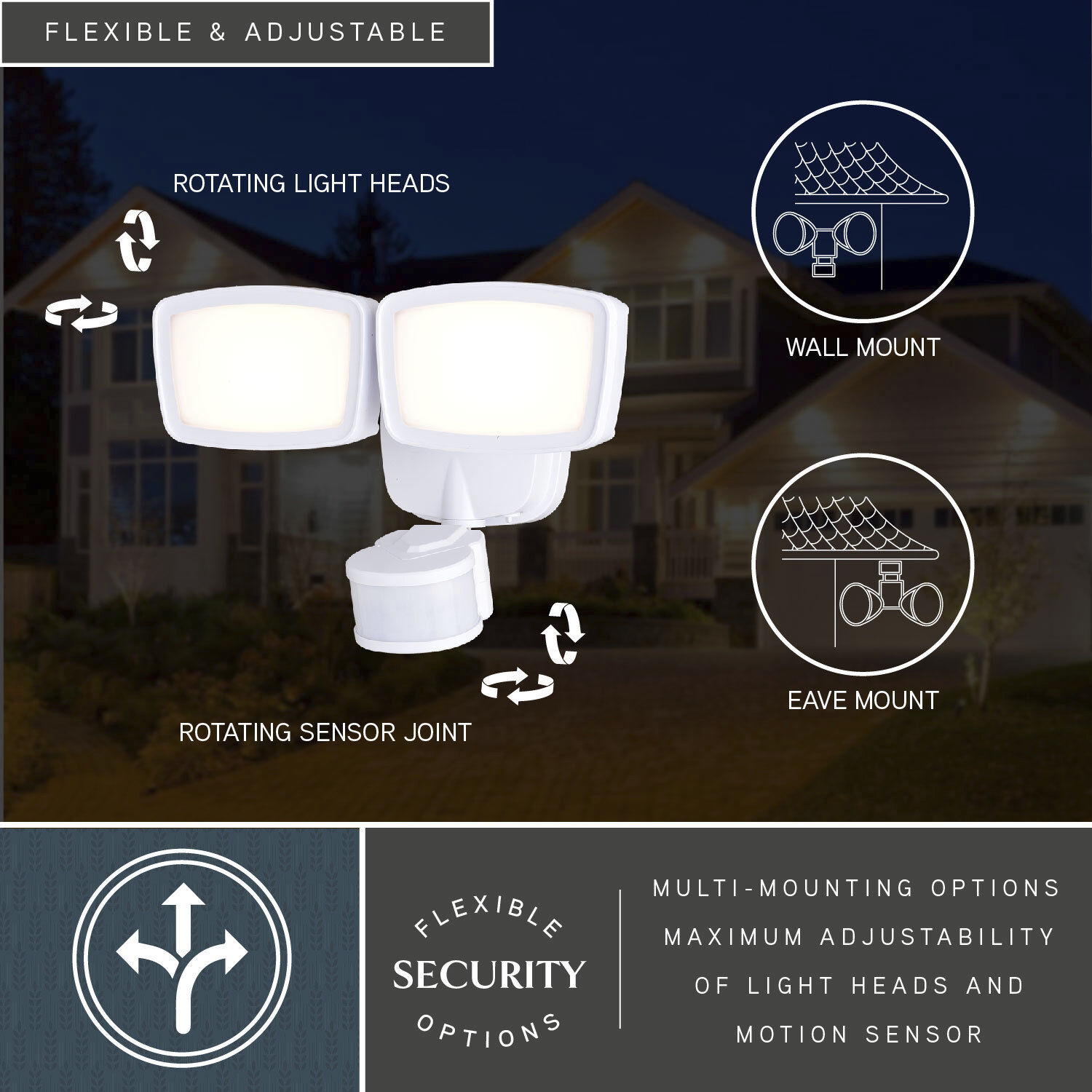 Outdoor Security LED 6.75 inch White Outdoor Security